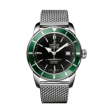 Breitling Superocean Heritage 42 Stainless Steel / Green / Volcano Black / Milanese