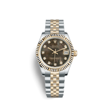 Rolex Datejust 31 Rolesor Yellow Fluted / Jubilee / Black MOP