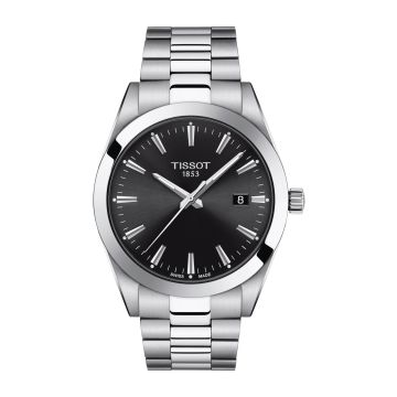 Tissot Gentleman Quartz Stainless Steel / Black / Bracelet