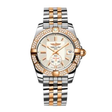 Breitling Galactic 36 Automatic Stainless Steel / Rose Gold / Diamond / Stratus Silver / Bracelet