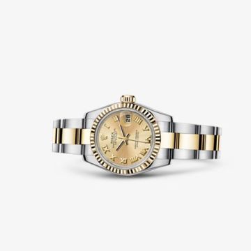 Rolex Lady-Datejust 26 Rolesor Fluted Champagne Oyster