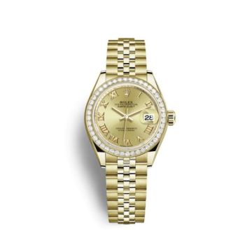 Rolex Lady-Datejust 28 Yellow Gold Diamond / Jubilee / Champagne Roman