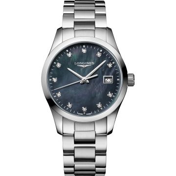 Longines Conquest Classic Quartz 34 Stainless Steel / Black MOP