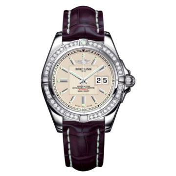 Breitling Galactic 41 Stainless Steel / Diamond / Sierra Silver / Croco