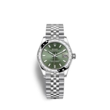 Rolex Datejust 31 Stainless Steel Domed Diamond / Jubilee / Green