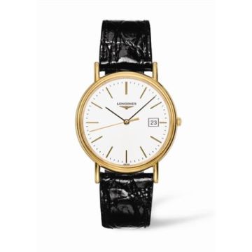Longines Presence 38.5 Quartz PVD Gold / White