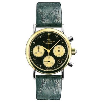 IWC Schaffhausen Portofino Lady Chronograph MecaQuartz Stainless Steel / Yellow Gold / Black / Alligator