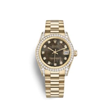 Rolex Datejust 31 Yellow Gold Diamond / President / Black MOP