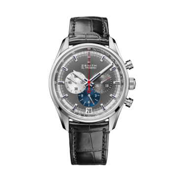 Zenith El Primero Chronomaster 42 Stainless Steel / Anthracite / Alligator