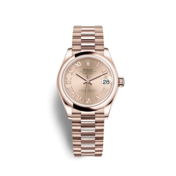 Rolex Datejust 31 Rose Gold / Domed / Rose - Roman / President