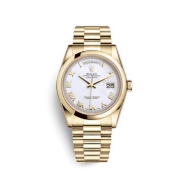Rolex Day-Date 36 Yellow Gold Domed / President / White Roman
