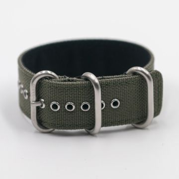 Cordura® Vintage Army Green Watch Strap - 24mm