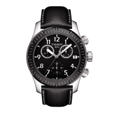 Tissot V8 Quartz Chronograph PVD Bezel Leather