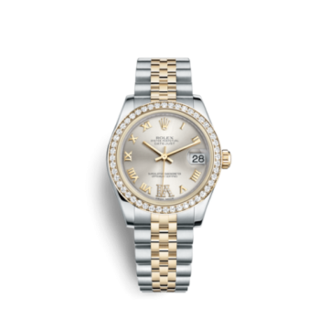 Rolex Datejust 31 Rolesor Yellow Diamond / Jubilee / Silver Roman