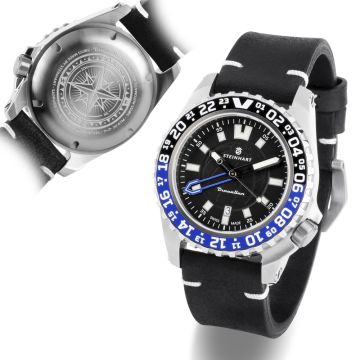 Steinhart TRAVELLER GMT blue Diver Watch