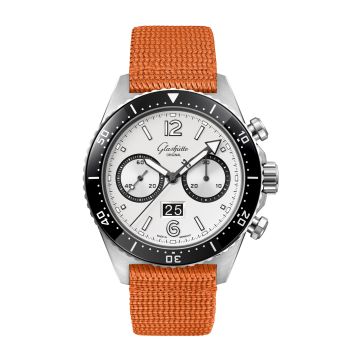Glashütte Original SeaQ Chronograph Stainless Steel / Silver Screen / Synthetic - Folding