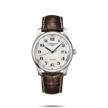 Longines Master Collection 40 Date Stainless Steel / Silver-Arabic / Alligator XL