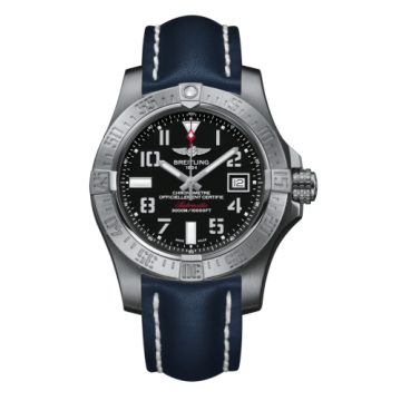 Breitling Avenger II Seawolf Stainless Steel / Volcano Black / Calf / Pin