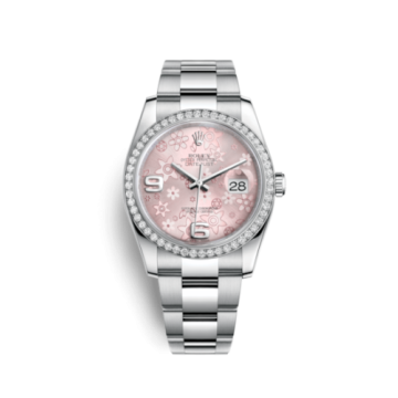 Rolex Datejust 36 Stainless Steel Diamond / Oyster / Pink Floral