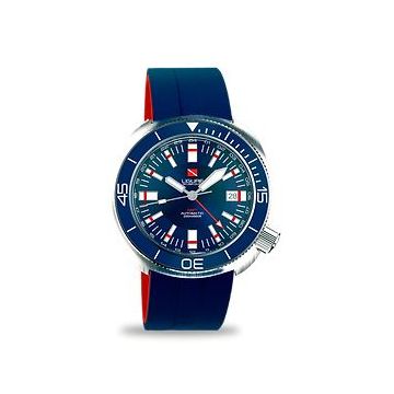 Ligure Tartaruga Scuba Diver GMT Stainless Steel / Blue  / Rubber