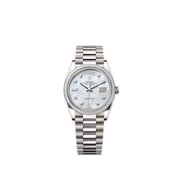 Rolex Day-Date 36 White Gold - Baguette / MOP - Diamond / President