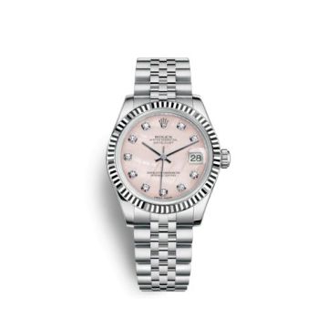 Rolex Datejust 31 Stainless Steel Fluted / Jubilee / Pink MOP Diamond