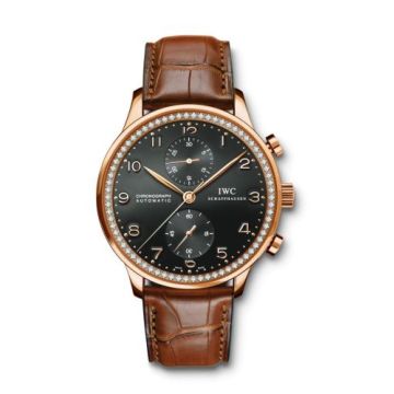IWC Schaffhausen Portuguese Chrono-Automatic Rose Gold / 80 Diamond