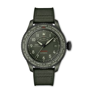 IWC Schaffhausen Pilot’s Watch Timezoner Top Gun Woodland