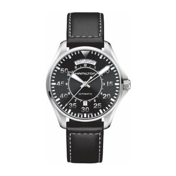 Hamilton Khaki Pilot Day Date Auto 42 Stainless Steel / Black