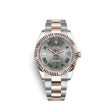 Rolex Datejust 41 Rolesor Everose Fluted / Oyster / Slate - Roman