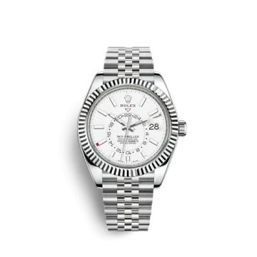 Rolex Sky-Dweller Stainless Steel / White Gold / White / Jubilee