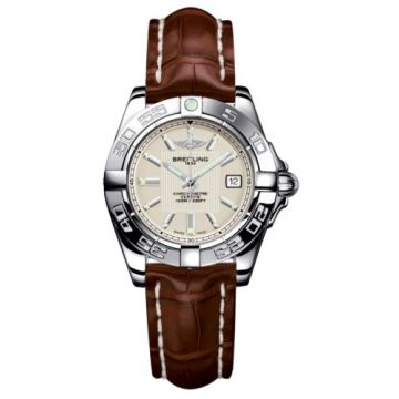 Breitling Galactic 32 Stainless Steel / Sierra Silver / Croco