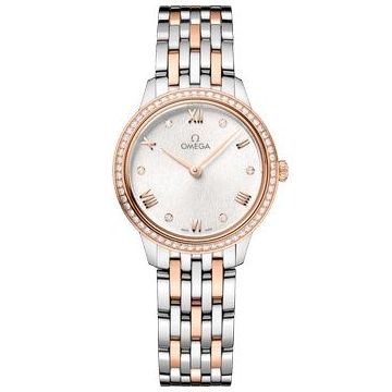 Omega De Ville Quartz 27.5 Stainless Steel - Sedna Gold - Diamond / Silver / Bracelet