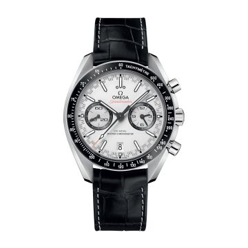 Omega Speedmaster Racing Master Co-Axial Stainless Steel / White / Alligator