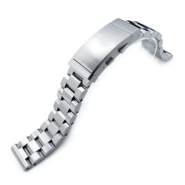 Hexad Watch Band Straight Lug, 316L Stainless Steel Wetsuit Ratchet Buckle Brushed - 10mm