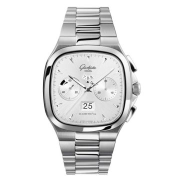 Glashütte Original Seventies Chronograph Panorama Date Silver / Bracelet