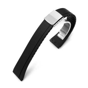 Quick Release FKM27 Black FKM Rubber watch strap - 22mm