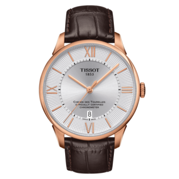 Tissot Chemin Des Tourelles Powermatic 80 COSC 42 Rose Gold PVD / Silver / Strap