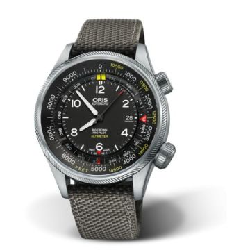 Oris Big Crown ProPilot Altimeter Feet / Grey Textile