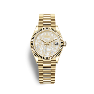 Rolex Datejust 31 Yellow Gold / Fluted / Butterfly / President