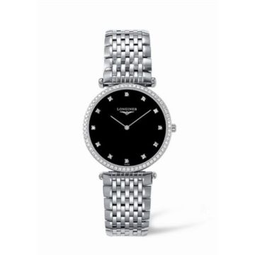 Longines La Grande Classique 33 Quartz Diamond Bezel Black Diamond