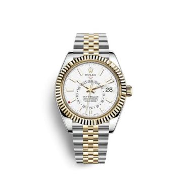 Rolex Sky-Dweller Stainless Steel / Yellow Gold / White / Jubilee