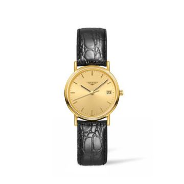 Longines Presence Quartz 30mm PVD Gold / Champagne