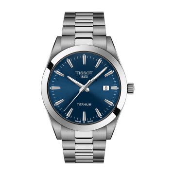 Tissot Gentleman Quartz Titanium / Blue / Bracelet