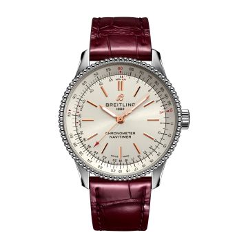 Breitling Navitimer 1 35 Automatic Stainless Steel / Silver / Croco / Pin