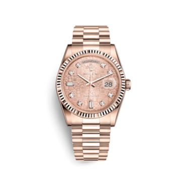 Rolex Day-Date 36 Everose Fluted / President / Pink Computer
