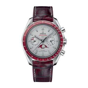Omega Speedmaster Moonphase Chronograph Master Chronometer Platinum / Silver