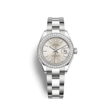 Rolex Lady-Datejust 28 Stainless Steel / Diamond / Silver / Oyster