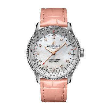 Breitling Navitimer 1 35 Automatic Stainless Steel / MOP / Croco / Pin