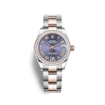 Rolex Datejust 31 Stainless Steel/ Rose Gold / Diamond / Aubergine - Roman / Oyster